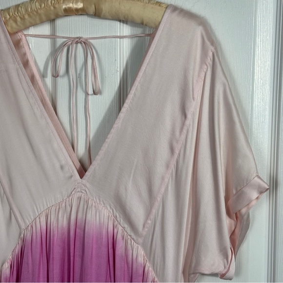 Free People Sun Up ombre pink minidress, size small, silky - Picture 4 of 14